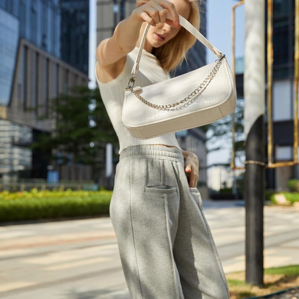 Chic Crocodile Pattern Shoulder Bag - Lightweight… - image 3